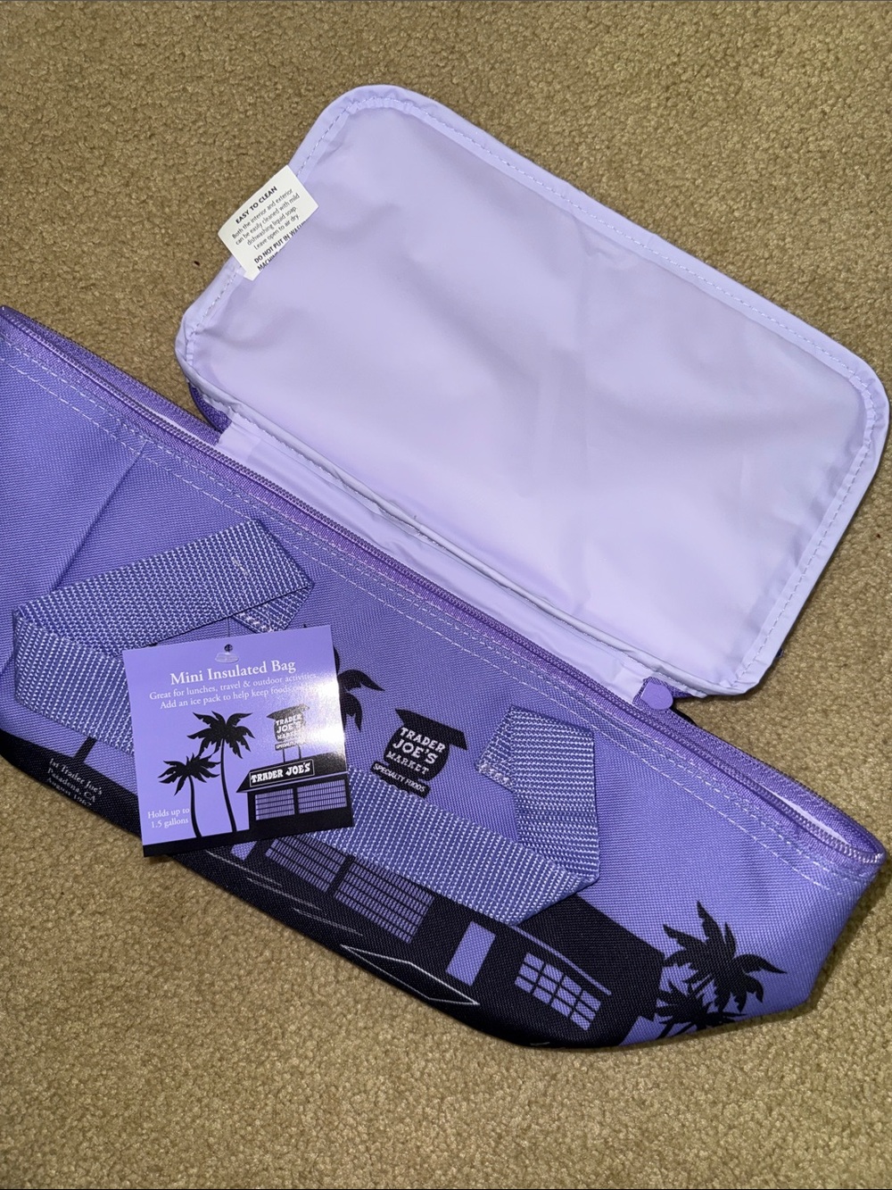 Trader Joe’s mini insulated tote - purple